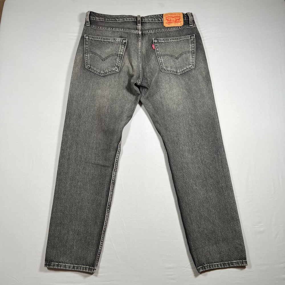Levis 502 Jeans Mens 34x30 Gray Faded Denim Pants Grunge 90s Style - Picture 2 of 12